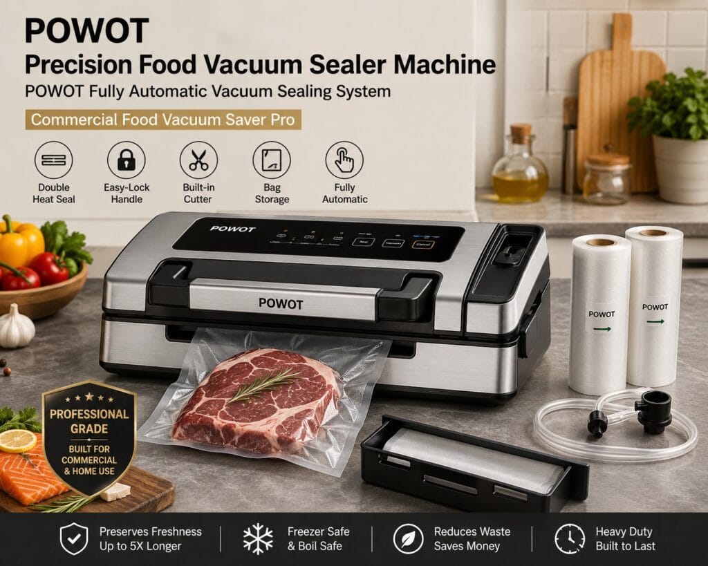 POWOT Precision Food Vacuum Sealer Machine Review for Easy Food Storage