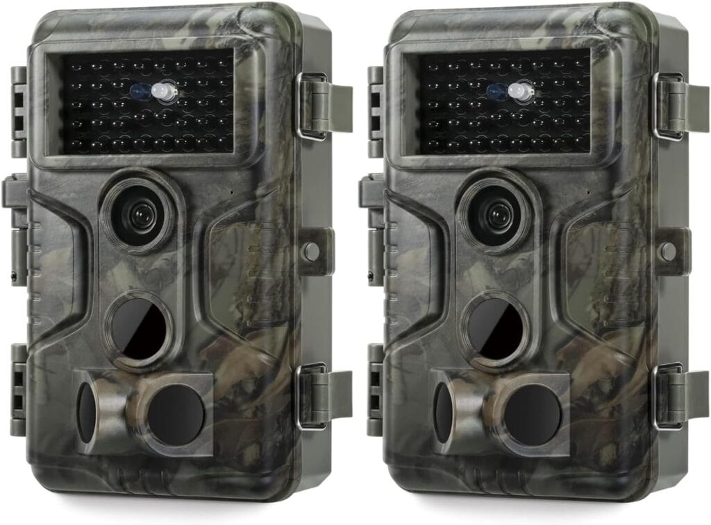 GardePro A3S 2-Pack Trail Camera Review showing dual wildlife monitoring cameras