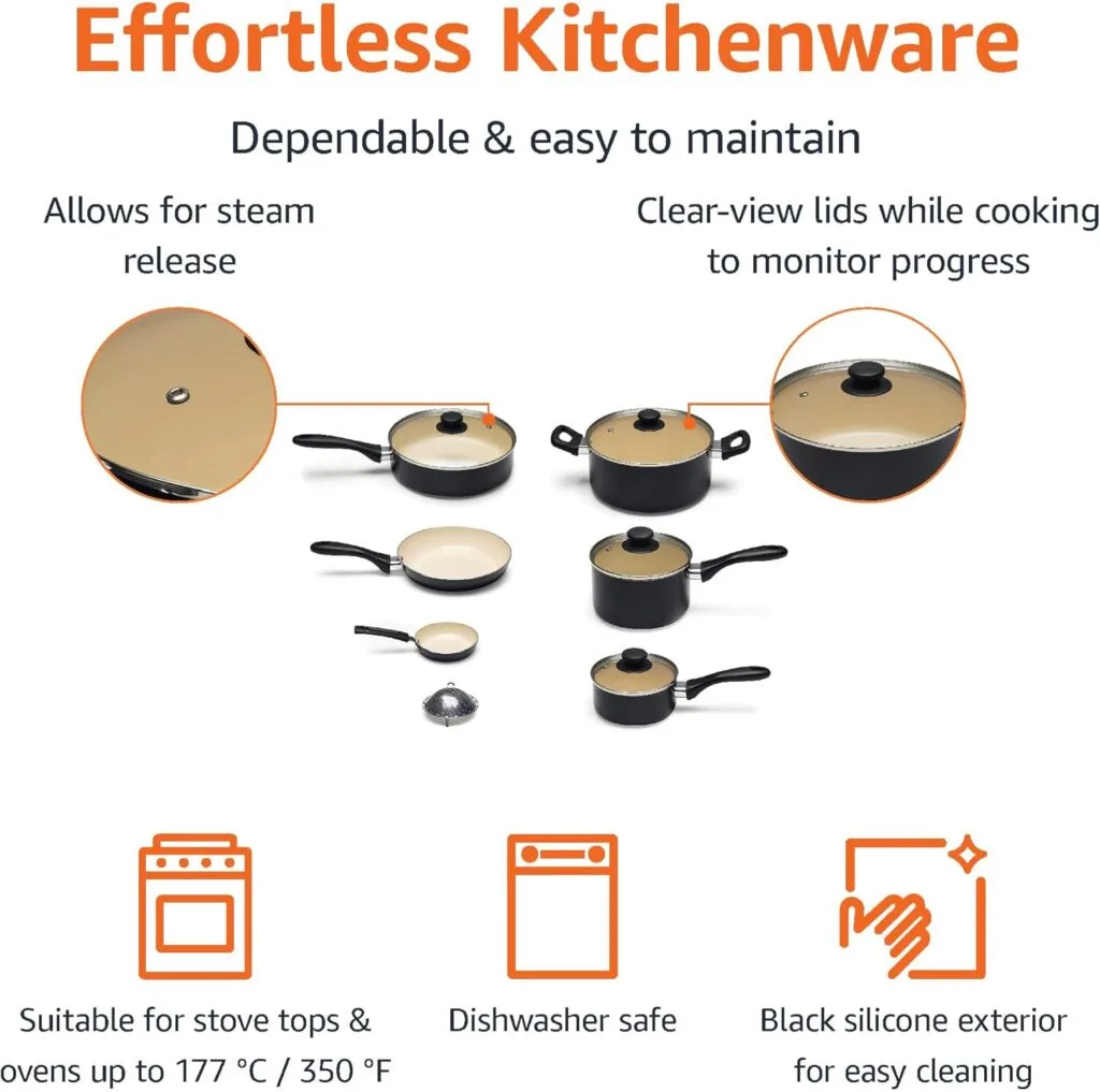 Amazon Basics 11-Piece Ceramic Non-Stick Pots and Pans Set Review
