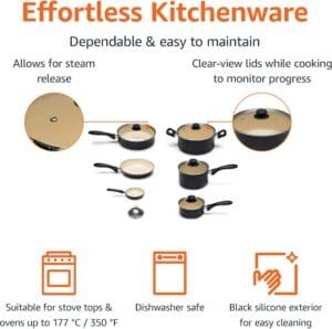 Amazon Basics 11-Piece Ceramic Non-Stick Pots and Pans Set Review