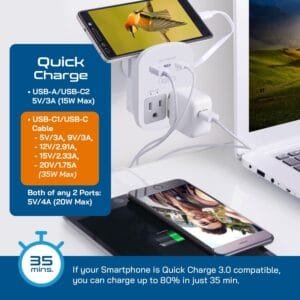 best travel adapter kit Ceptics 35W Universal Travel Adapter Kit for international travel